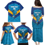 Norths Rugby Custom Family Matching Puletasi and Hawaiian Shirt Go Devils Mascot Sporty Style - Aussie Hoodie