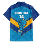 Norths Rugby Custom Family Matching Short Sleeve Bodycon Dress and Hawaiian Shirt Go Devils Mascot Sporty Style - Aussie Hoodie