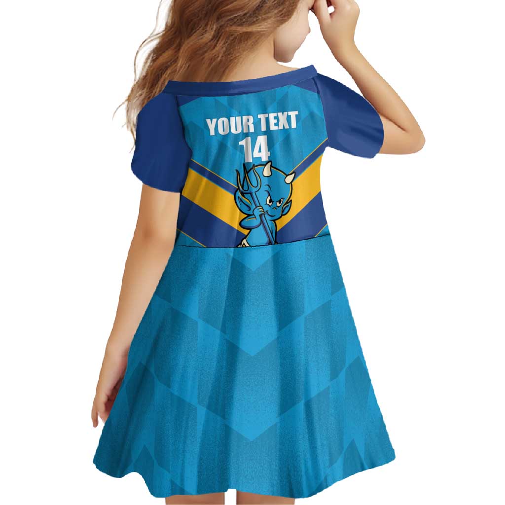 Norths Rugby Custom Family Matching Summer Maxi Dress and Hawaiian Shirt Go Devils Mascot Sporty Style - Aussie Hoodie