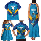 Norths Rugby Custom Family Matching Tank Maxi Dress and Hawaiian Shirt Go Devils Mascot Sporty Style - Aussie Hoodie