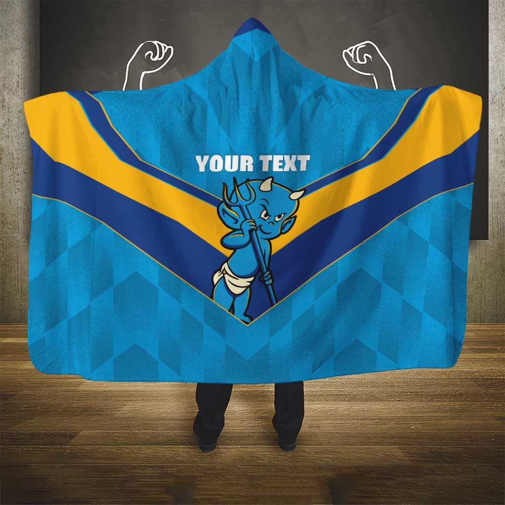 Norths Rugby Custom Hooded Blanket Go Devils Mascot Sporty Style - Aussie Hoodie