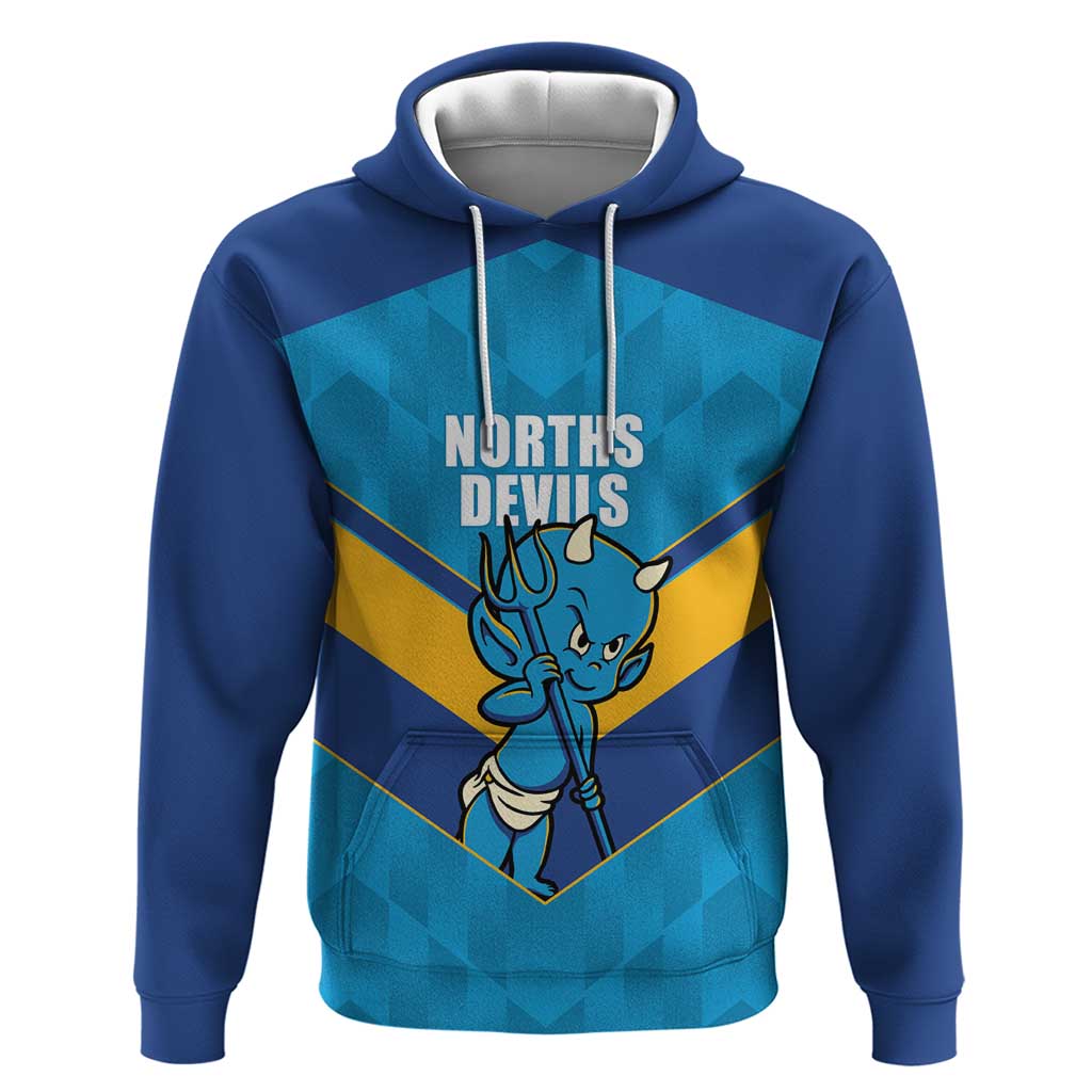 Norths Rugby Custom Hoodie Go Devils Mascot Sporty Style - Aussie Hoodie