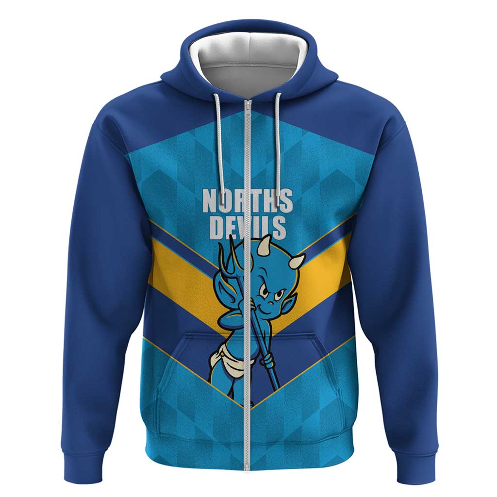 Norths Rugby Custom Hoodie Go Devils Mascot Sporty Style - Aussie Hoodie