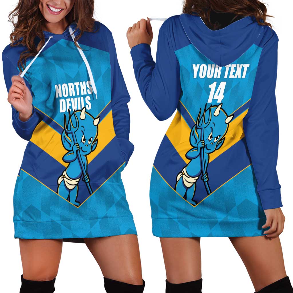 Norths Rugby Custom Hoodie Dress Go Devils Mascot Sporty Style - Aussie Hoodie