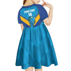 Norths Rugby Custom Kid Short Sleeve Dress Go Devils Mascot Sporty Style - Aussie Hoodie