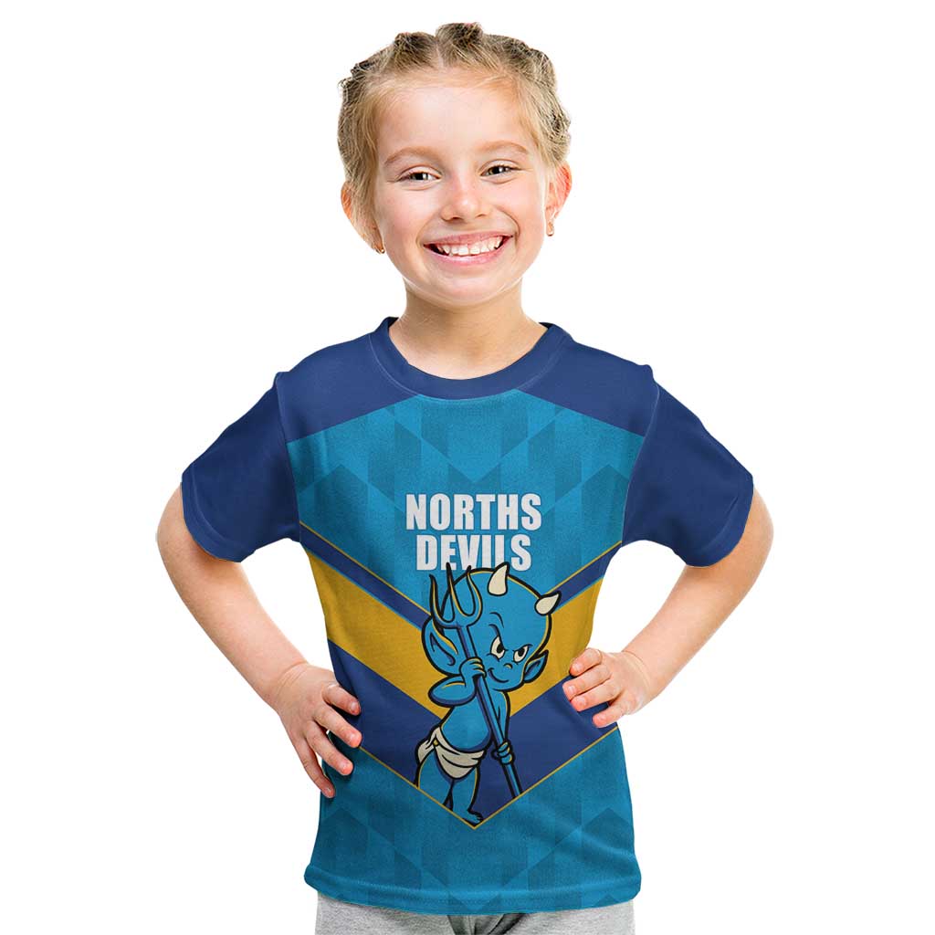 Norths Rugby Custom Kid T Shirt Go Devils Mascot Sporty Style - Aussie Hoodie