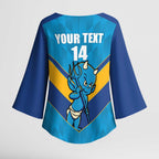 Norths Rugby Custom Kimono Sleeve Blouse Go Devils Mascot Sporty Style - Aussie Hoodie