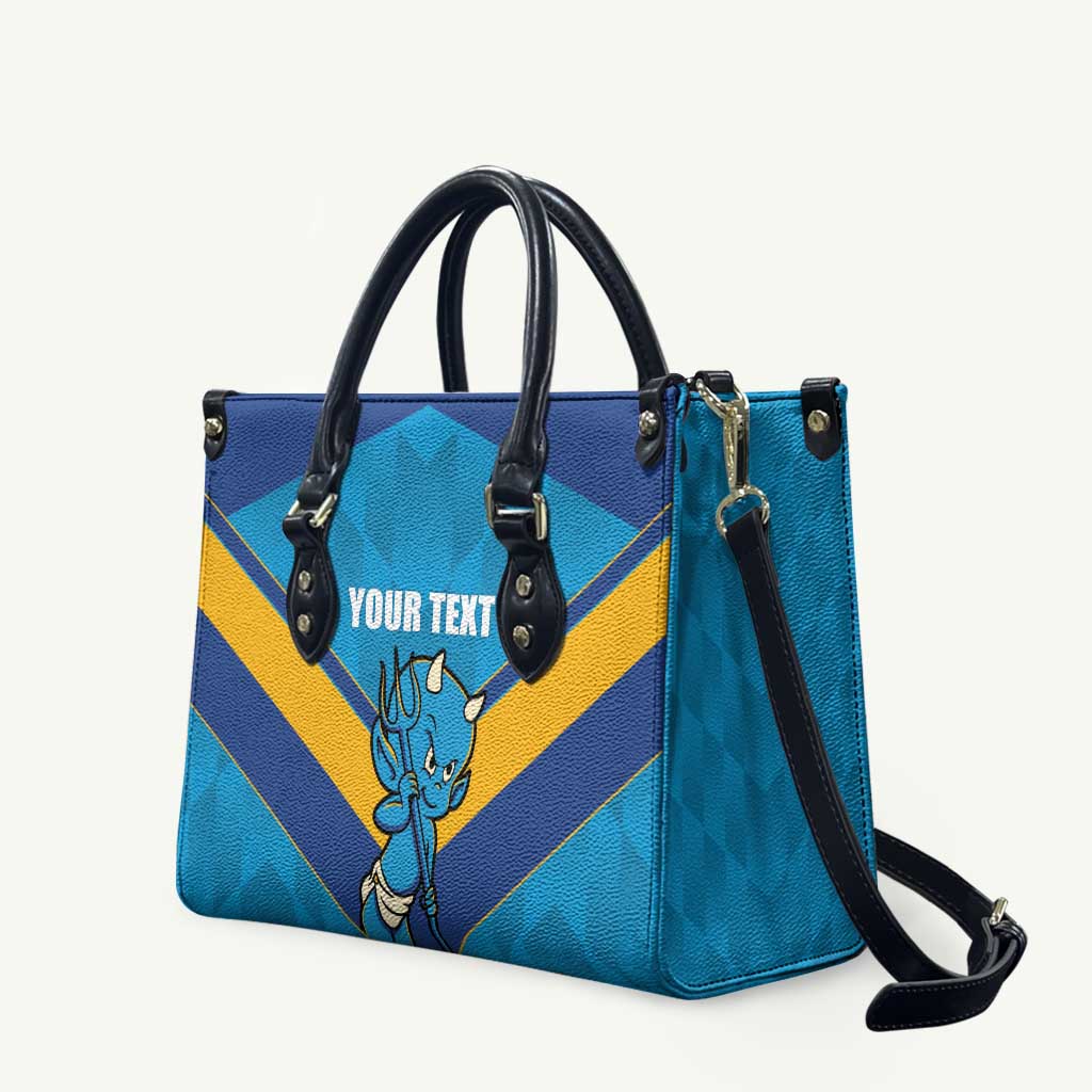 Norths Rugby Custom Leather Bag Go Devils Mascot Sporty Style - Aussie Hoodie