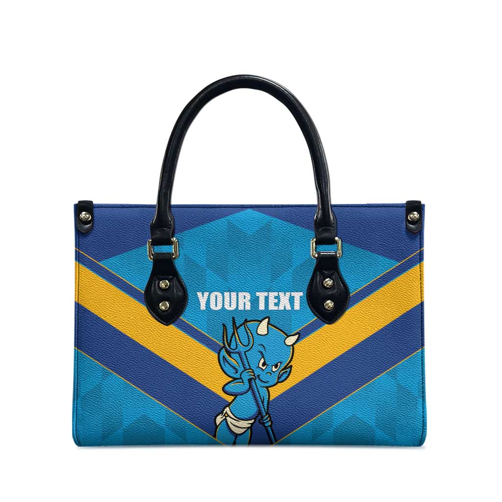 Norths Rugby Custom Leather Bag Go Devils Mascot Sporty Style - Aussie Hoodie