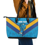 Norths Rugby Custom Leather Tote Bag Go Devils Mascot Sporty Style - Aussie Hoodie