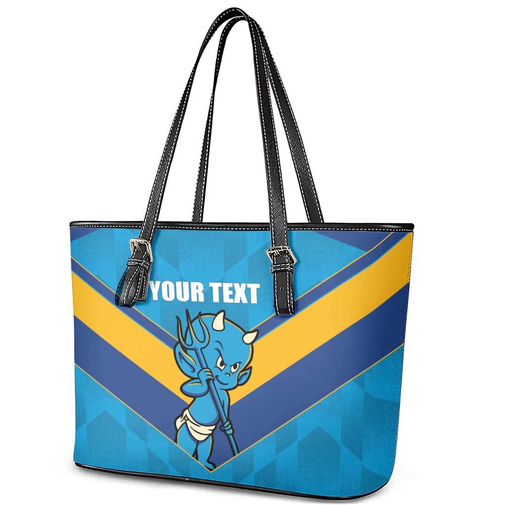 Norths Rugby Custom Leather Tote Bag Go Devils Mascot Sporty Style - Aussie Hoodie