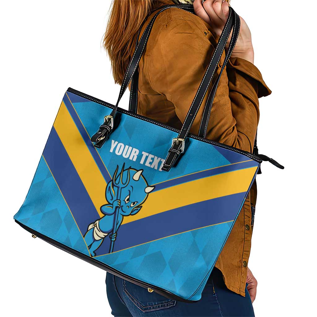 Norths Rugby Custom Leather Tote Bag Go Devils Mascot Sporty Style - Aussie Hoodie