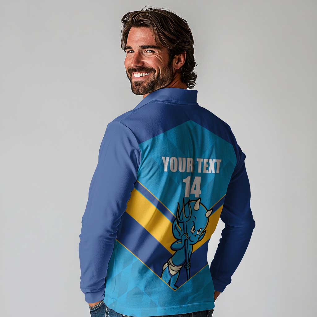 Norths Rugby Custom Long Sleeve Polo Shirt Go Devils Mascot Sporty Style - Aussie Hoodie