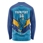 Norths Rugby Custom Long Sleeve Shirt Go Devils Mascot Sporty Style - Aussie Hoodie
