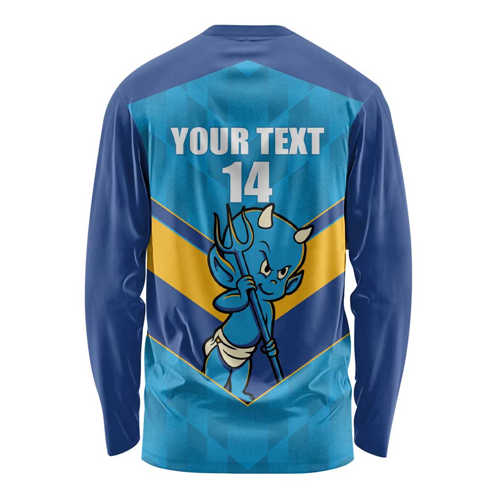 Norths Rugby Custom Long Sleeve Shirt Go Devils Mascot Sporty Style - Aussie Hoodie