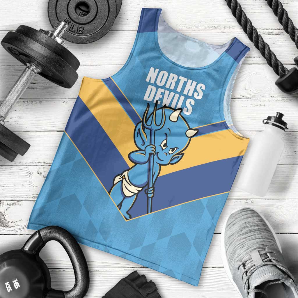 Norths Rugby Custom Men Tank Top Go Devils Mascot Sporty Style - Aussie Hoodie