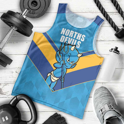 Norths Rugby Custom Men Tank Top Go Devils Mascot Sporty Style - Aussie Hoodie