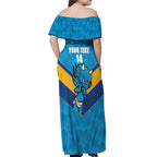 Norths Rugby Custom Off Shoulder Maxi Dress Go Devils Mascot Sporty Style - Aussie Hoodie