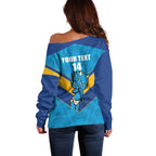 Norths Rugby Custom Off Shoulder Sweater Go Devils Mascot Sporty Style - Aussie Hoodie