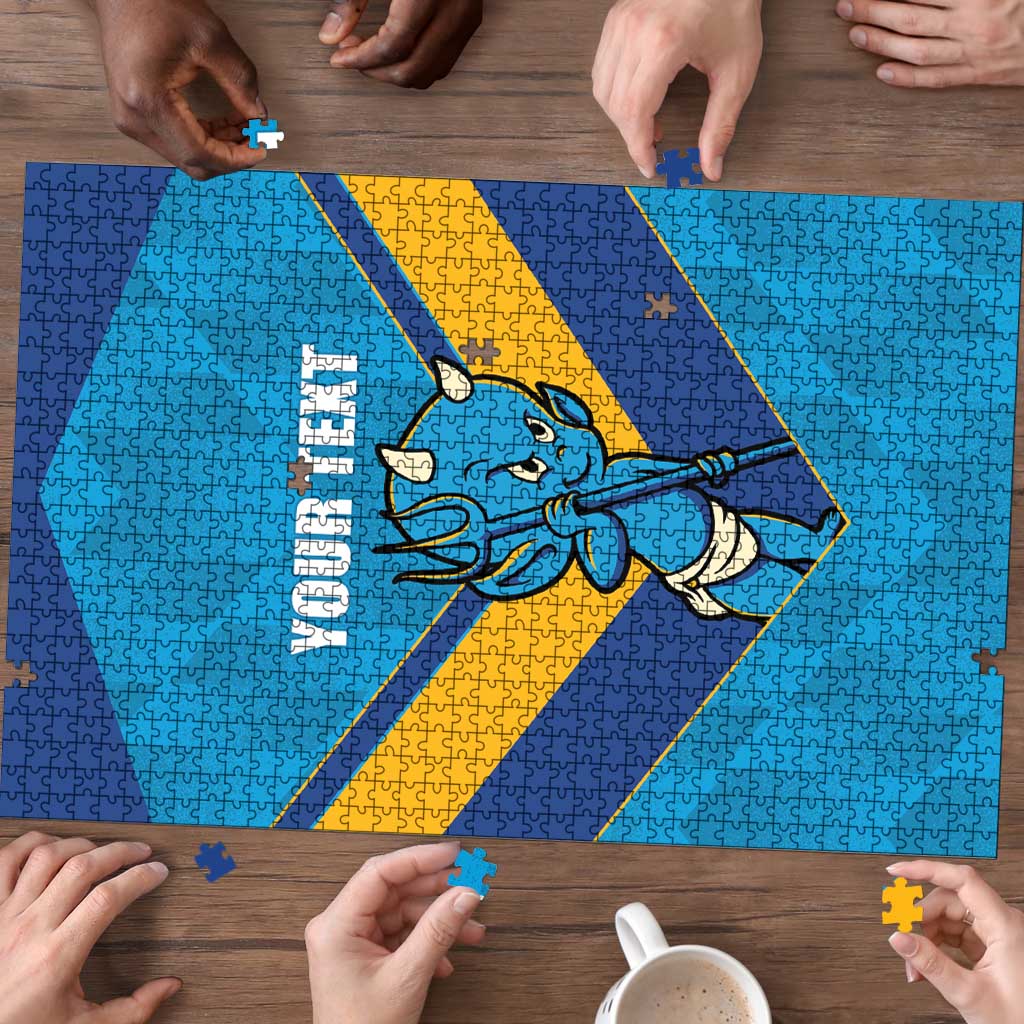 Norths Rugby Custom Puzzle Go Devils Mascot Sporty Style - Aussie Hoodie