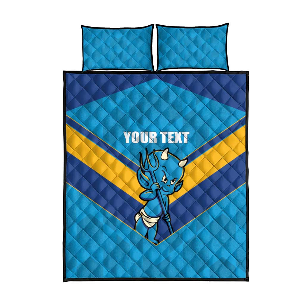 Norths Rugby Custom Quilt Bed Set Go Devils Mascot Sporty Style - Aussie Hoodie