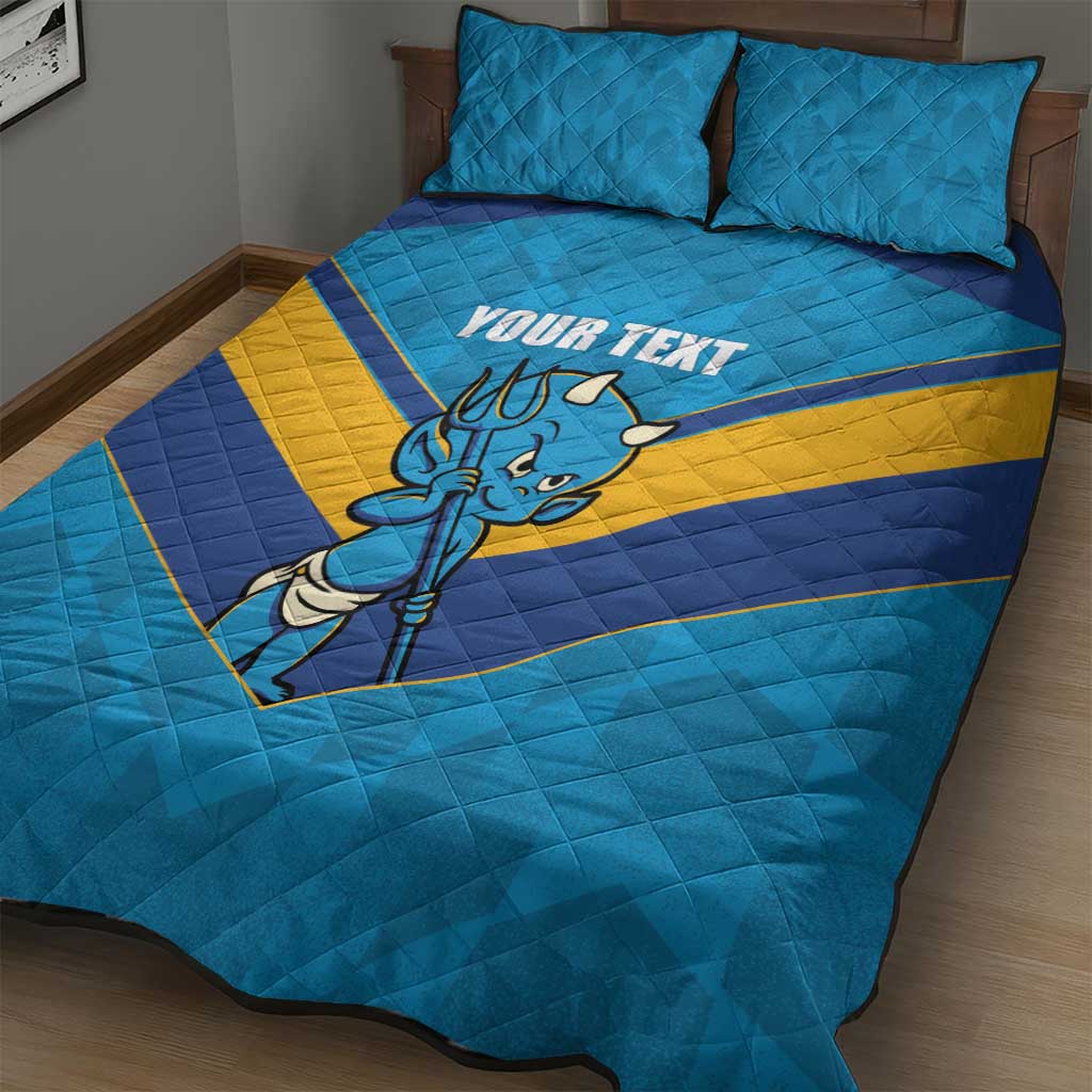 Norths Rugby Custom Quilt Bed Set Go Devils Mascot Sporty Style - Aussie Hoodie