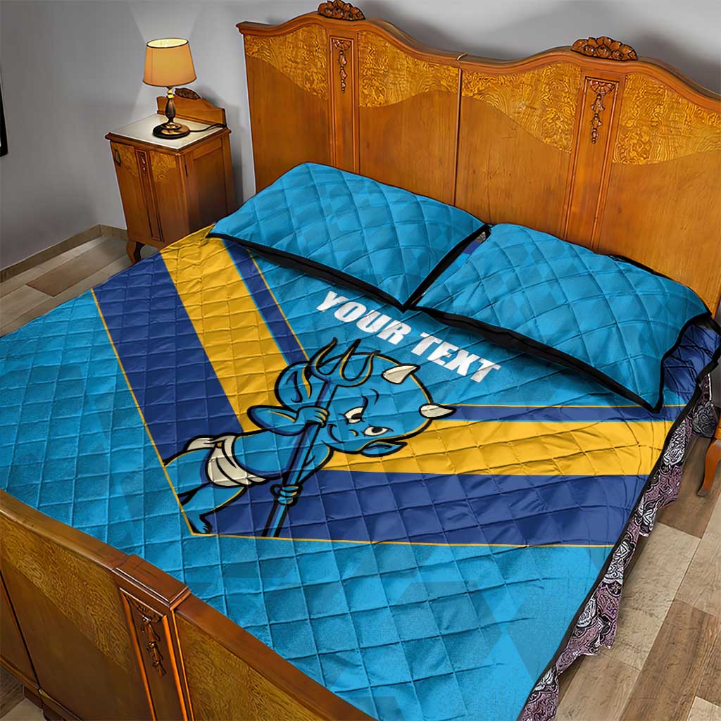 Norths Rugby Custom Quilt Bed Set Go Devils Mascot Sporty Style - Aussie Hoodie