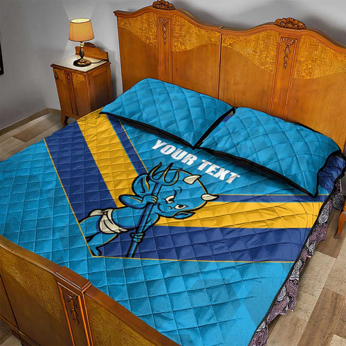 Norths Rugby Custom Quilt Bed Set Go Devils Mascot Sporty Style - Aussie Hoodie