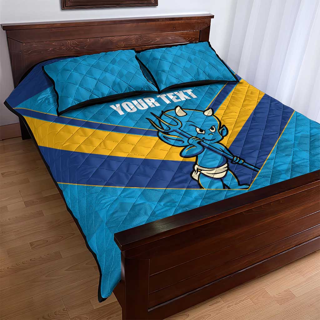 Norths Rugby Custom Quilt Bed Set Go Devils Mascot Sporty Style - Aussie Hoodie