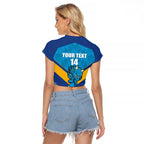Norths Rugby Custom Raglan Cropped T Shirt Go Devils Mascot Sporty Style - Aussie Hoodie