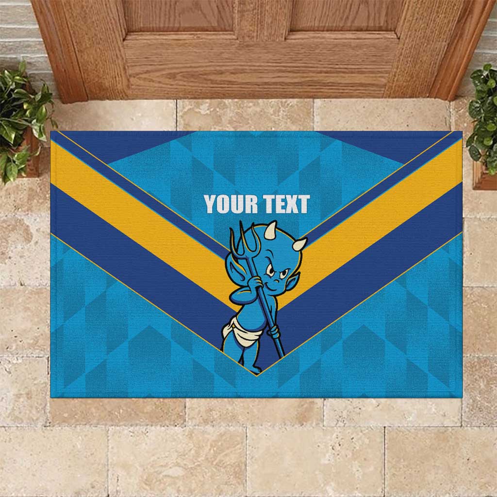 Norths Rugby Custom Rubber Doormat Go Devils Mascot Sporty Style - Aussie Hoodie
