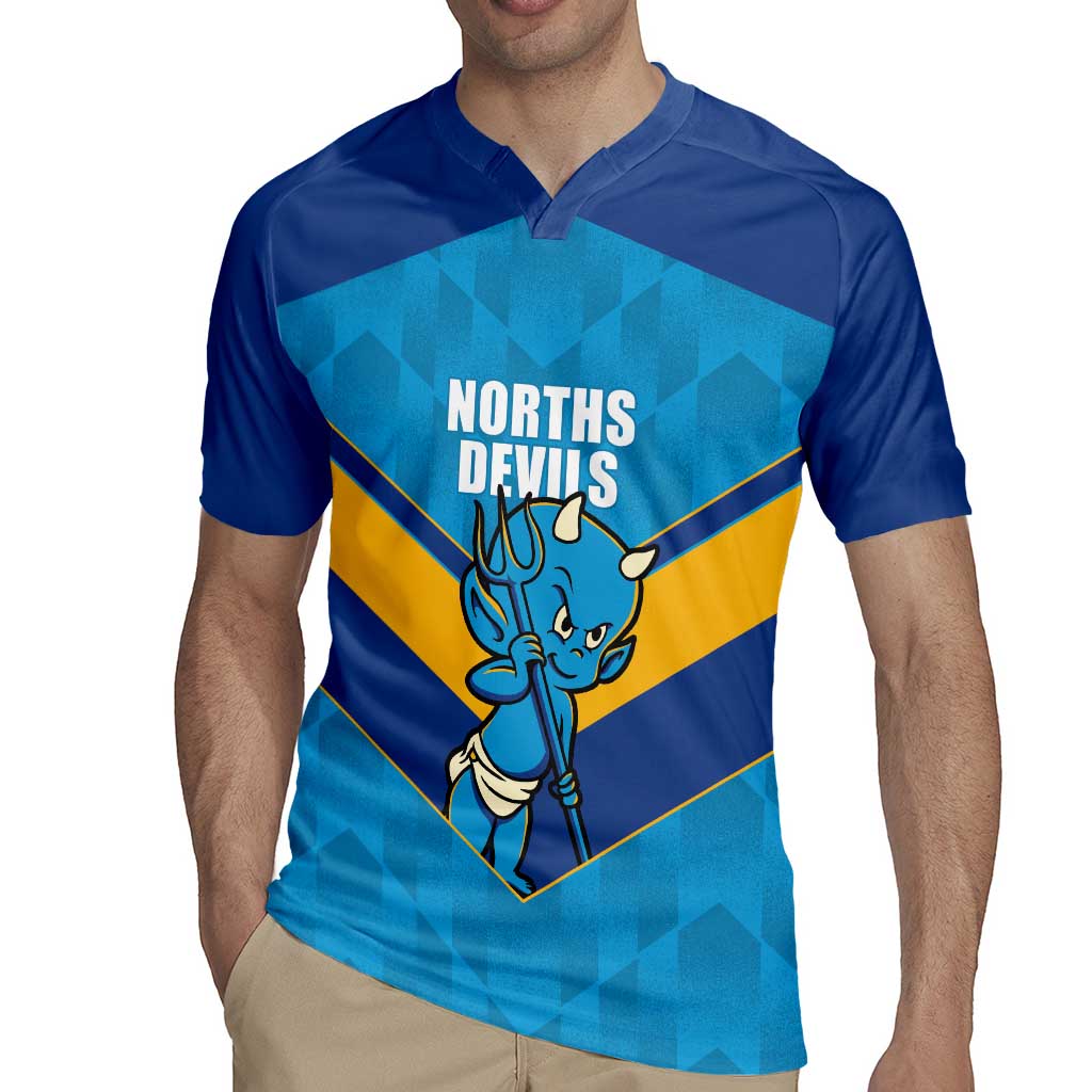 Norths Rugby Custom Rugby Jersey Go Devils Mascot Sporty Style - Aussie Hoodie