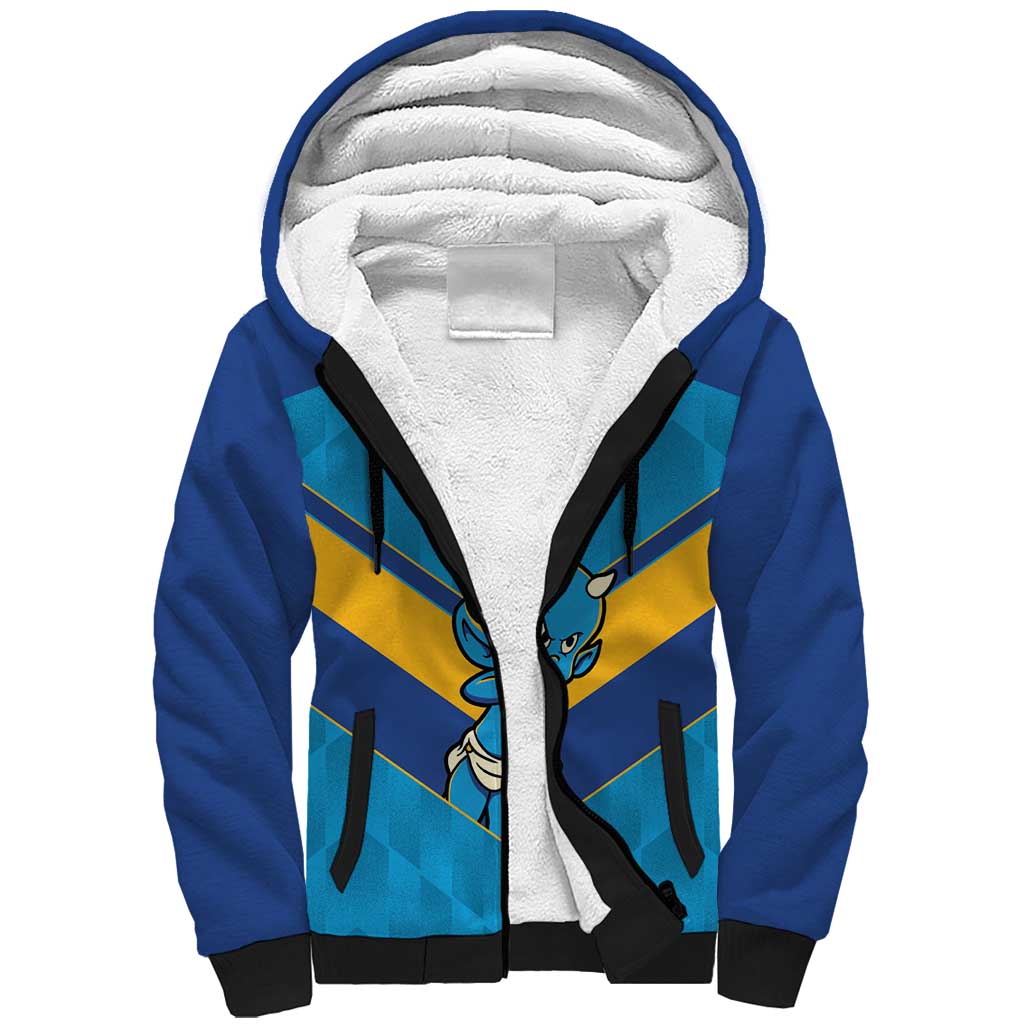 Norths Rugby Custom Sherpa Hoodie Go Devils Mascot Sporty Style - Aussie Hoodie
