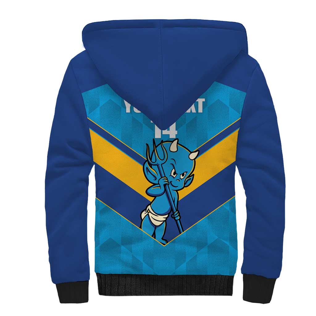 Norths Rugby Custom Sherpa Hoodie Go Devils Mascot Sporty Style - Aussie Hoodie