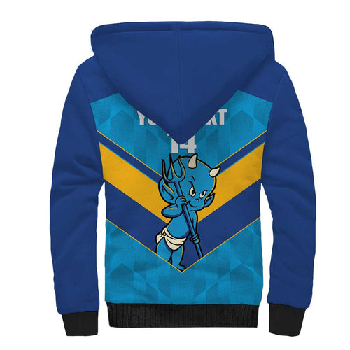 Norths Rugby Custom Sherpa Hoodie Go Devils Mascot Sporty Style - Aussie Hoodie