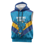 Norths Rugby Custom Sleeveless Hoodie Go Devils Mascot Sporty Style - Aussie Hoodie