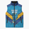 Norths Rugby Custom Sleeveless Puffer Jacket Go Devils Mascot Sporty Style - Aussie Hoodie