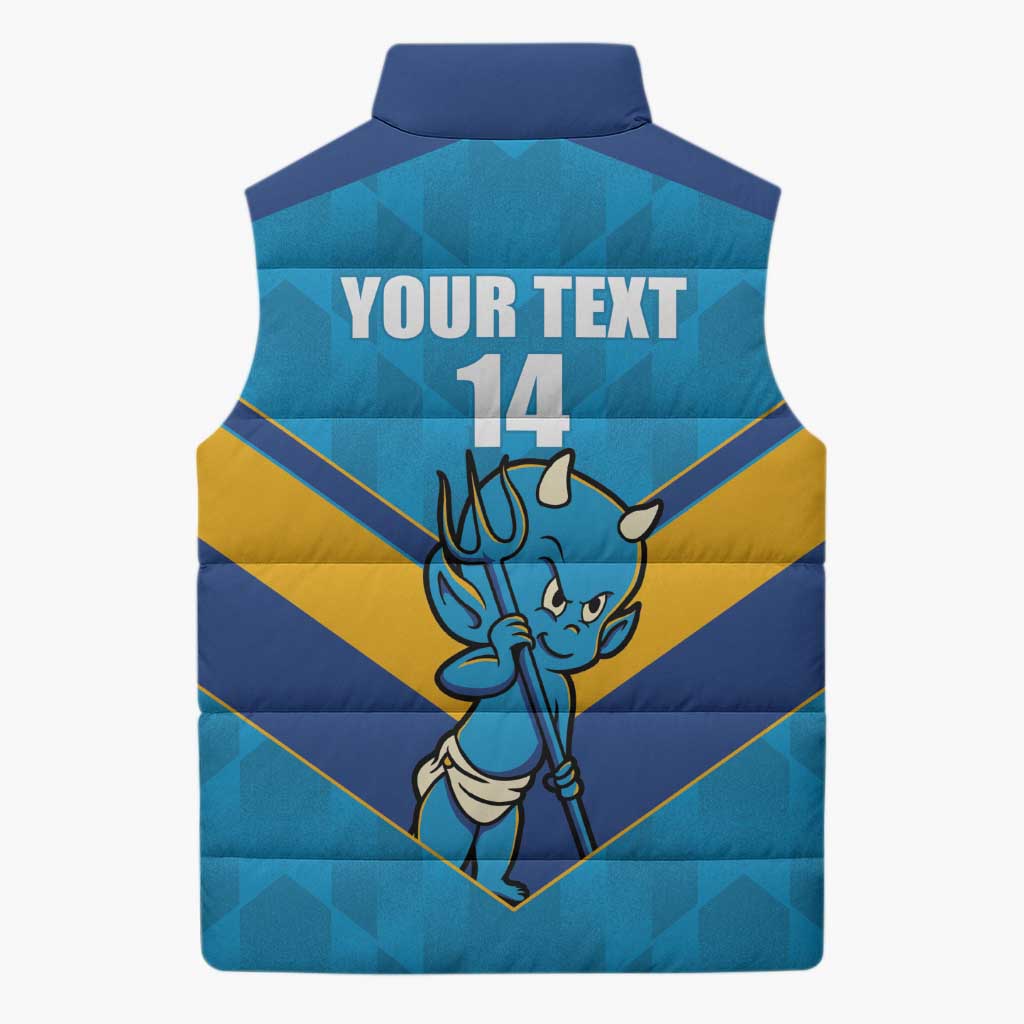 Norths Rugby Custom Sleeveless Puffer Jacket Go Devils Mascot Sporty Style - Aussie Hoodie