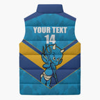 Norths Rugby Custom Sleeveless Puffer Jacket Go Devils Mascot Sporty Style - Aussie Hoodie
