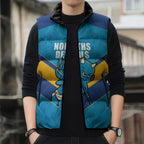 Norths Rugby Custom Sleeveless Puffer Jacket Go Devils Mascot Sporty Style - Aussie Hoodie