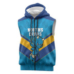Norths Rugby Custom Sleeveless Zip Hoodie Go Devils Mascot Sporty Style LT14