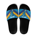 Norths Rugby Custom Slide Sandals Go Devils Mascot Sporty Style - Aussie Hoodie