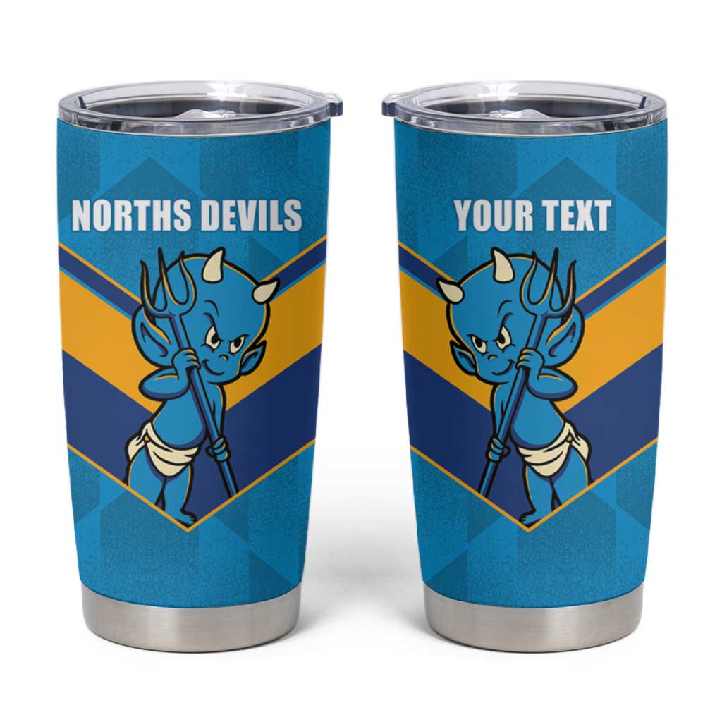 Norths Rugby Custom Tumbler Cup Go Devils Mascot Sporty Style - Aussie Hoodie
