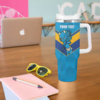 Norths Rugby Custom Tumbler With Handle Go Devils Mascot Sporty Style - Aussie Hoodie
