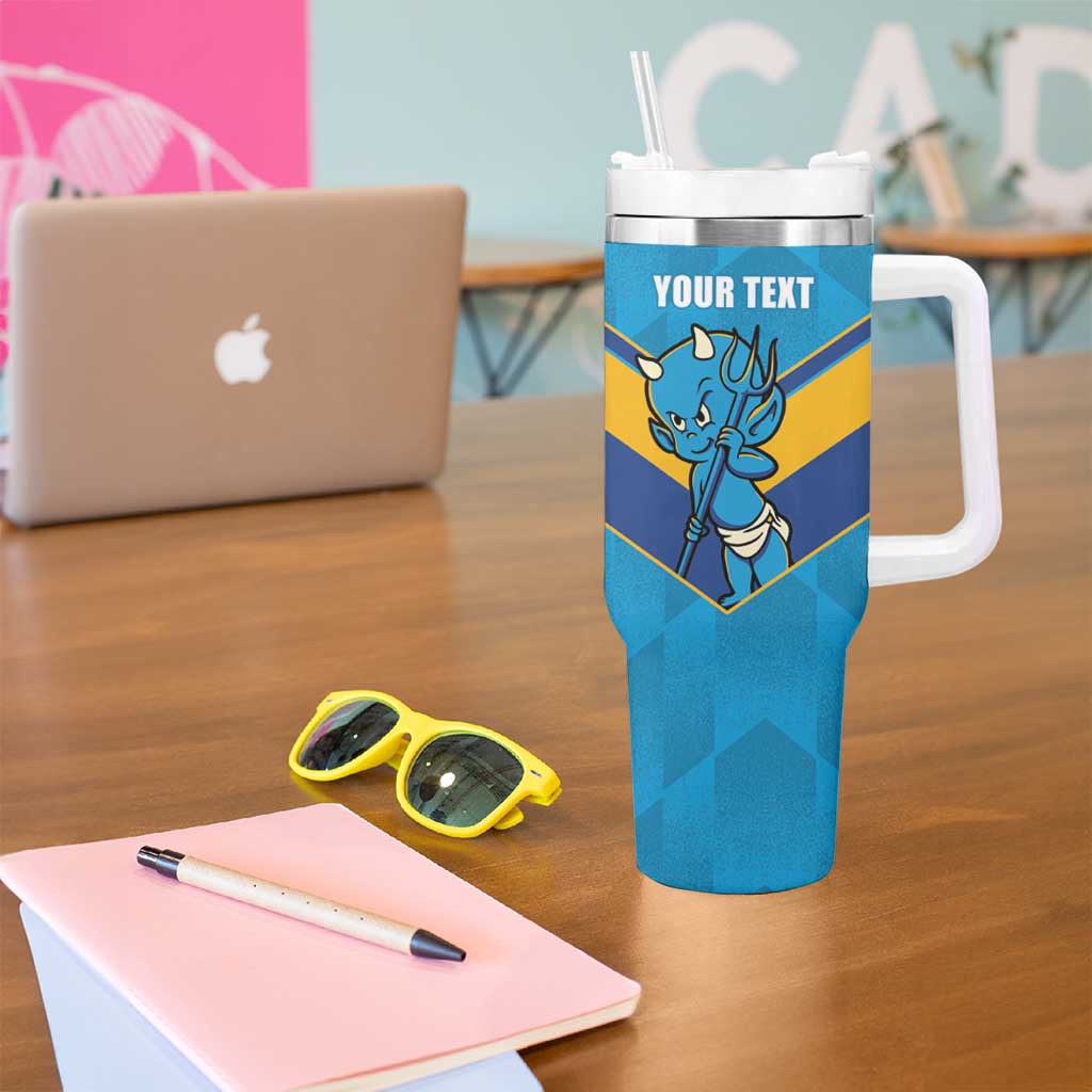 Norths Rugby Custom Tumbler With Handle Go Devils Mascot Sporty Style - Aussie Hoodie