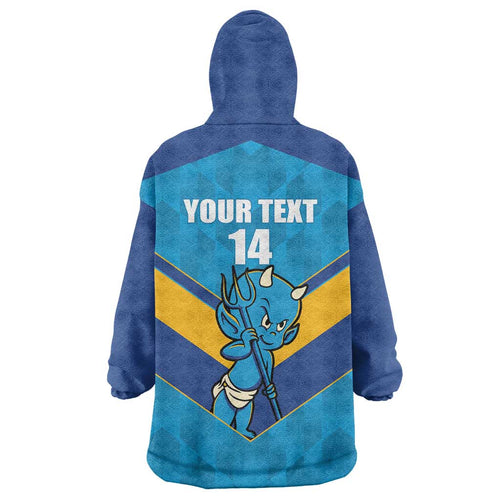 Norths Rugby Custom Wearable Blanket Hoodie Go Devils Mascot Sporty Style - Aussie Hoodie