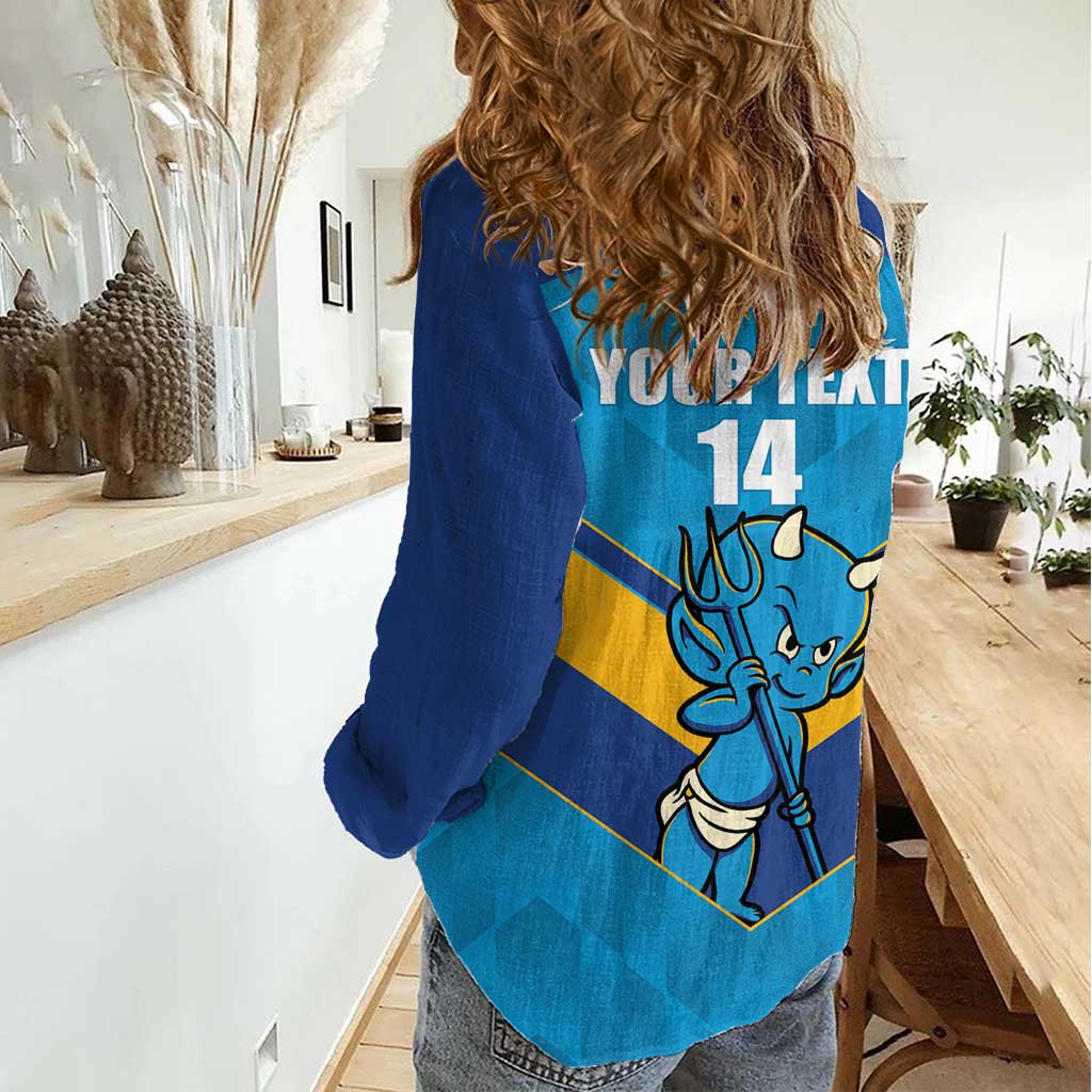 Norths Rugby Custom Women Casual Shirt Go Devils Mascot Sporty Style - Aussie Hoodie