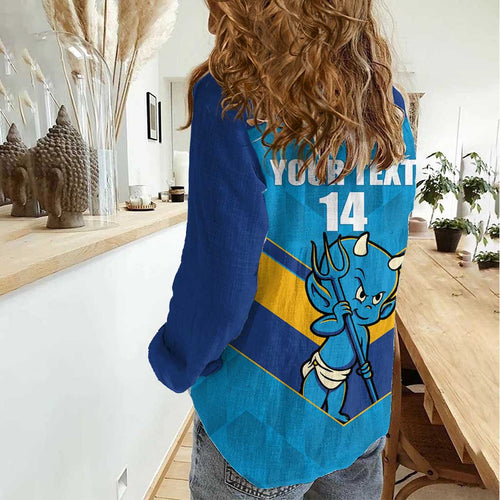 Norths Rugby Custom Women Casual Shirt Go Devils Mascot Sporty Style - Aussie Hoodie