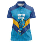 Norths Rugby Custom Women Polo Shirt Go Devils Mascot Sporty Style - Aussie Hoodie