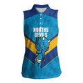Norths Rugby Custom Women Sleeveless Polo Shirt Go Devils Mascot Sporty Style - Aussie Hoodie